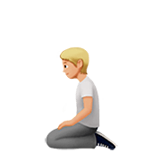 🧎🏼 Emoji Persona De Rodillas: Tono De Piel Claro Medio en Apple iOS 13.2.