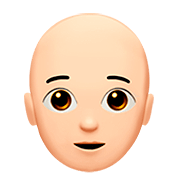 🧑🏻‍🦲 Emoji Pessoa: Pele Clara E Careca na Apple iOS 13.2.