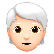 Emoji 🧑🏻‍🦳 Persona: Carnagione Chiara E Capelli Bianchi su Apple iOS 13.2.