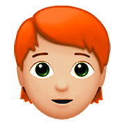 🧑🏼‍🦰 Emoji Erwachsener: mittelhelle Hautfarbe, rotes Haar Apple iOS 13.2.
