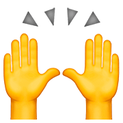 Emoji 🙌 Mani Alzate su Apple iOS 13.2.