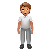 🧍🏽 Emoji Persona De Pie: Tono De Piel Medio en Apple iOS 13.2.
