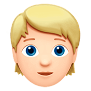 👱🏻 Emoji Pessoa: Pele Clara E Cabelo Louro na Apple iOS 13.2.