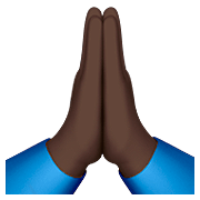 🙏🏿 Emoji Manos En Oración: Tono De Piel Oscuro en Apple iOS 13.2.