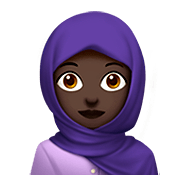 🧕🏿 Emoji Mulher Com Véu: Pele Escura na Apple iOS 13.2.