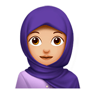 🧕🏼 Emoji Mujer Con Hiyab: Tono De Piel Claro Medio en Apple iOS 13.2.