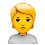 🙎 Emoji Pessoa Fazendo Bico na Apple iOS 13.2.