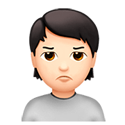 🙎🏻 Emoji Persona Haciendo Pucheros: Tono De Piel Claro en Apple iOS 13.2.
