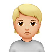 Emoji 🙎🏼 Persona Imbronciata: Carnagione Abbastanza Chiara su Apple iOS 13.2.