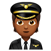 Emoji 🧑🏾‍✈️ Pilota: Carnagione Abbastanza Scura su Apple iOS 13.2.