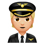 Émoji 🧑🏼‍✈️ Pilote : Peau Moyennement Claire sur Apple iOS 13.2.