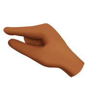 🤏🏾 Emoji Wenig-Geste: mitteldunkle Hautfarbe Apple iOS 13.2.