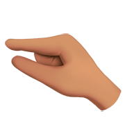 Emoji 🤏🏽 Mano Che Fa Il Gesto Del Pizzico: Carnagione Olivastra su Apple iOS 13.2.