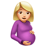 🤰🏼 Emoji Mujer Embarazada: Tono De Piel Claro Medio en Apple iOS 13.2.