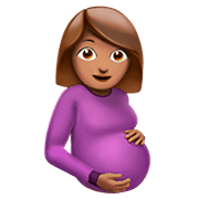 🤰🏽 Emoji schwangere Frau: mittlere Hautfarbe Apple iOS 13.2.