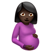 Emoji 🤰🏿 Donna Incinta: Carnagione Scura su Apple iOS 13.2.