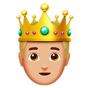 Emoji 🤴🏼 Principe: Carnagione Abbastanza Chiara su Apple iOS 13.2.