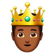 Emoji 🤴🏾 Principe: Carnagione Abbastanza Scura su Apple iOS 13.2.