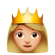 Émoji 👸🏼 Princesse : Peau Moyennement Claire sur Apple iOS 13.2.