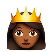 Emoji 👸🏾 Principessa: Carnagione Abbastanza Scura su Apple iOS 13.2.