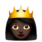 Émoji 👸🏿 Princesse : Peau Foncée sur Apple iOS 13.2.