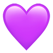 Emoji 💜 Cuore Viola su Apple iOS 13.2.