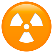 Emoji ☢️ Simbolo Della Radioattività su Apple iOS 13.2.