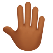 Emoji 🤚🏾 Dorso Mano Alzata: Carnagione Abbastanza Scura su Apple iOS 13.2.