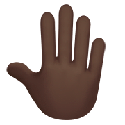 🤚🏿 Emoji erhobene Hand von hinten: dunkle Hautfarbe Apple iOS 13.2.