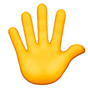 Emoji 🖐️ Mano Aperta su Apple iOS 13.2.
