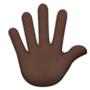 🖐🏿 Emoji Mão Aberta Com Os Dedos Separados: Pele Escura na Apple iOS 13.2.