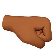 🤜🏾 Emoji Faust nach rechts: mitteldunkle Hautfarbe Apple iOS 13.2.