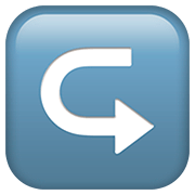 Émoji ↪️ Flèche Courbe Droite sur Apple iOS 13.2.
