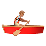 Emoji 🚣🏽 Persona In Barca A Remi: Carnagione Olivastra su Apple iOS 13.2.