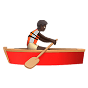 Émoji 🚣🏿 Personne Ramant Dans Une Barque : Peau Foncée sur Apple iOS 13.2.