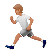 🏃🏽 Emoji Persona Corriendo: Tono De Piel Medio en Apple iOS 13.2.