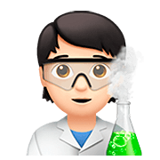 Emoji 🧑🏻‍🔬 Persona Che Lavora In Campo Scientifico: Carnagione Chiara su Apple iOS 13.2.