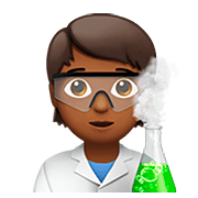 🧑🏾‍🔬 Emoji Wissenschaftler(in): mitteldunkle Hautfarbe Apple iOS 13.2.