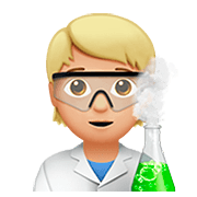 🧑🏼‍🔬 Emoji Científico: Tono De Piel Claro Medio en Apple iOS 13.2.