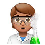 Emoji 🧑🏽‍🔬 Persona Che Lavora In Campo Scientifico: Carnagione Olivastra su Apple iOS 13.2.