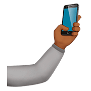 Emoji 🤳🏾 Selfie: Carnagione Abbastanza Scura su Apple iOS 13.2.
