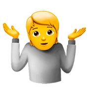 Emoji 🤷 Persona Che Scrolla Le Spalle su Apple iOS 13.2.