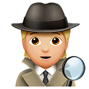 🕵🏼 Emoji Detektiv(in): mittelhelle Hautfarbe Apple iOS 13.2.
