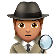 🕵🏽 Emoji Detektiv(in): mittlere Hautfarbe Apple iOS 13.2.