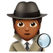 🕵🏾 Emoji Detektiv(in): mitteldunkle Hautfarbe Apple iOS 13.2.