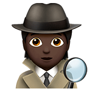 🕵🏿 Emoji Detektiv(in): dunkle Hautfarbe Apple iOS 13.2.