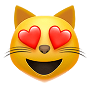 😻 Emoji lachende Katze mit Herzen als Augen Apple iOS 13.2.