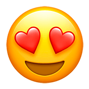 Emoji 😍 Faccina Con Sorriso E Occhi A Cuore su Apple iOS 13.2.