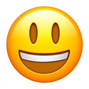 Emoji 😃 Faccina Con Un Gran Sorriso E Occhi Spalancati su Apple iOS 13.2.