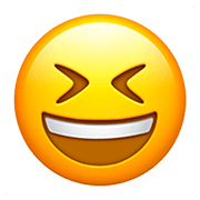 😆 Emoji grinsendes Gesicht mit zusammengekniffenen Augen Apple iOS 13.2.